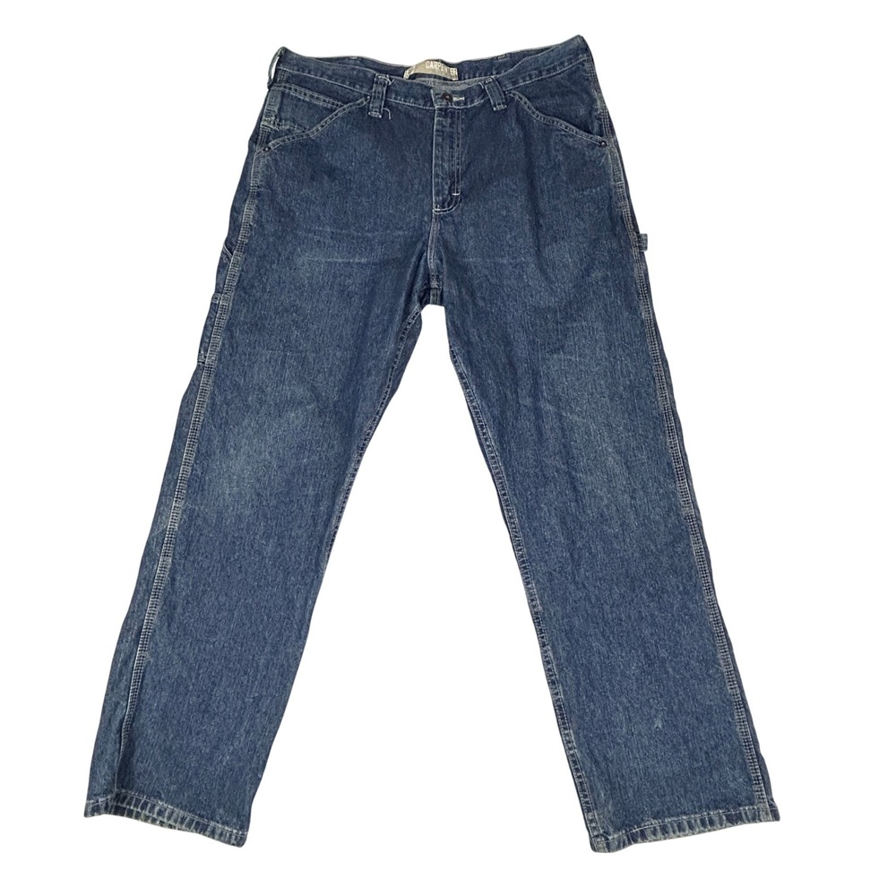 Lee Carpenter Jeans Mens 36x30 Baggy Dungarees Blue Denim 2887910 Y2K No Stretch